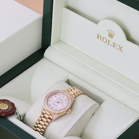 Rolex President 18k Gold Ladies Watch w/ factory box + hang tag!! - Picture 2 of 9